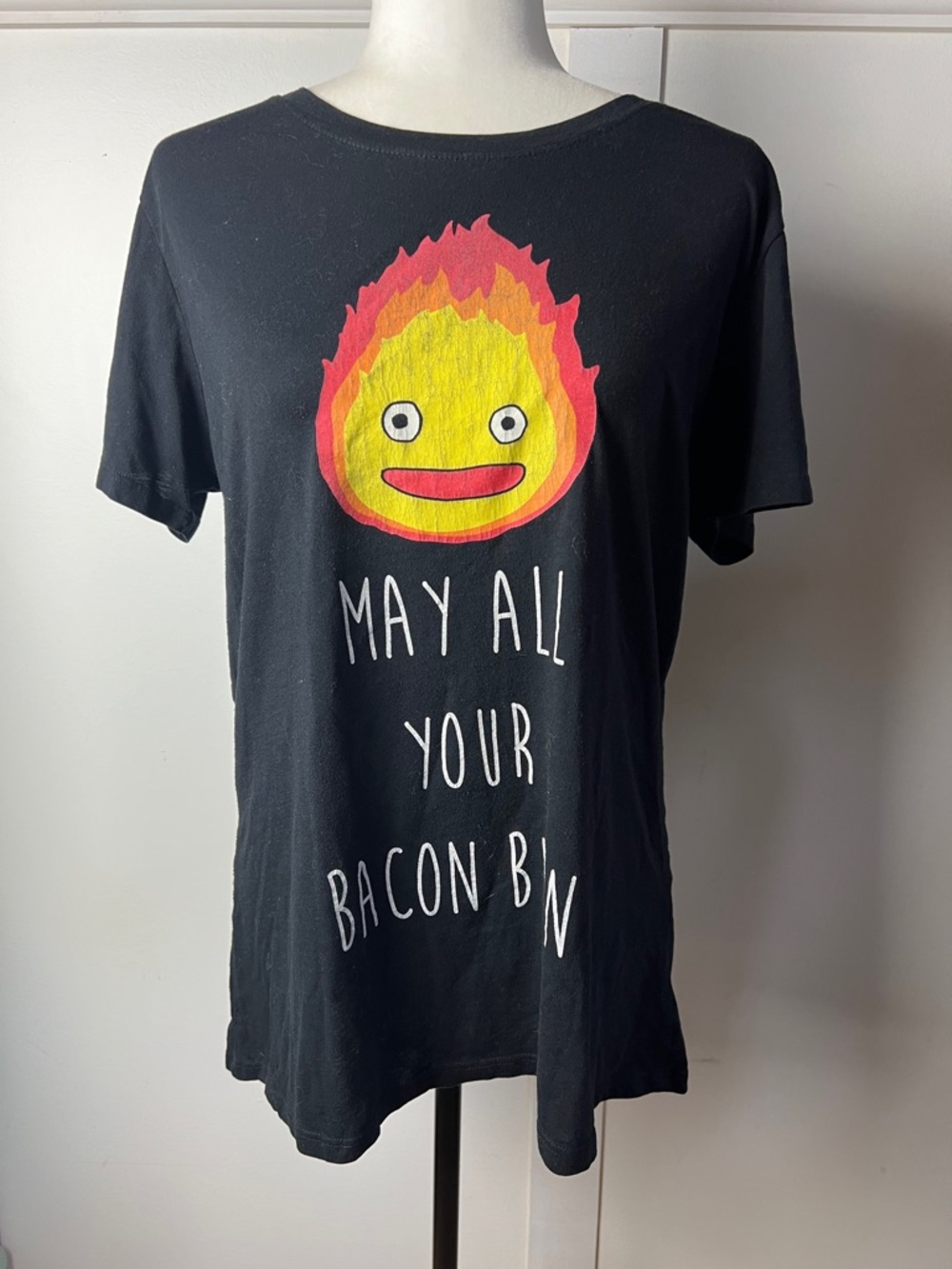 Her Universe Howl’s Moving Castle Black Tee with Calcifer